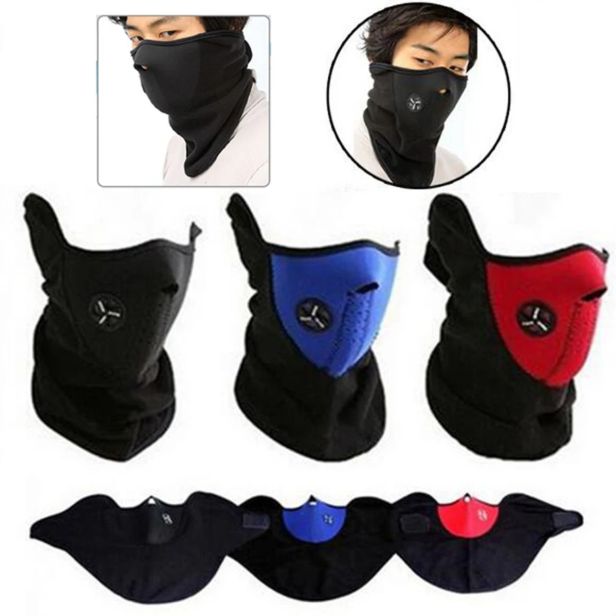Уличная Теплая Флисовая полумаска велосипедная маска ветрозащитные головные