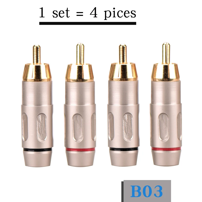 HIFIDIY LIVE 4 шт./компл. аудио сигнал вход RCA Штекер кабель провод позолоченный