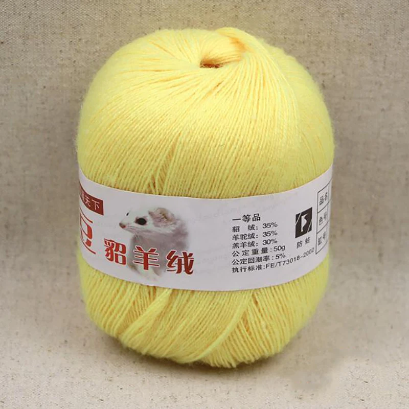 Норковая кашемировая пряжа ручной вязки из шерсти Альпака для вязания крючком