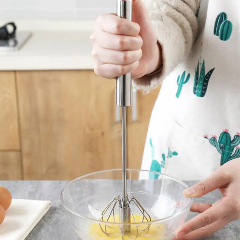 2Pcs Stainless Steel Semi-Automatic Eggbeater Hand-Held Cream Hair Mixer Egg Eggbeater(10 Inch 12 Inch) | Дом и сад