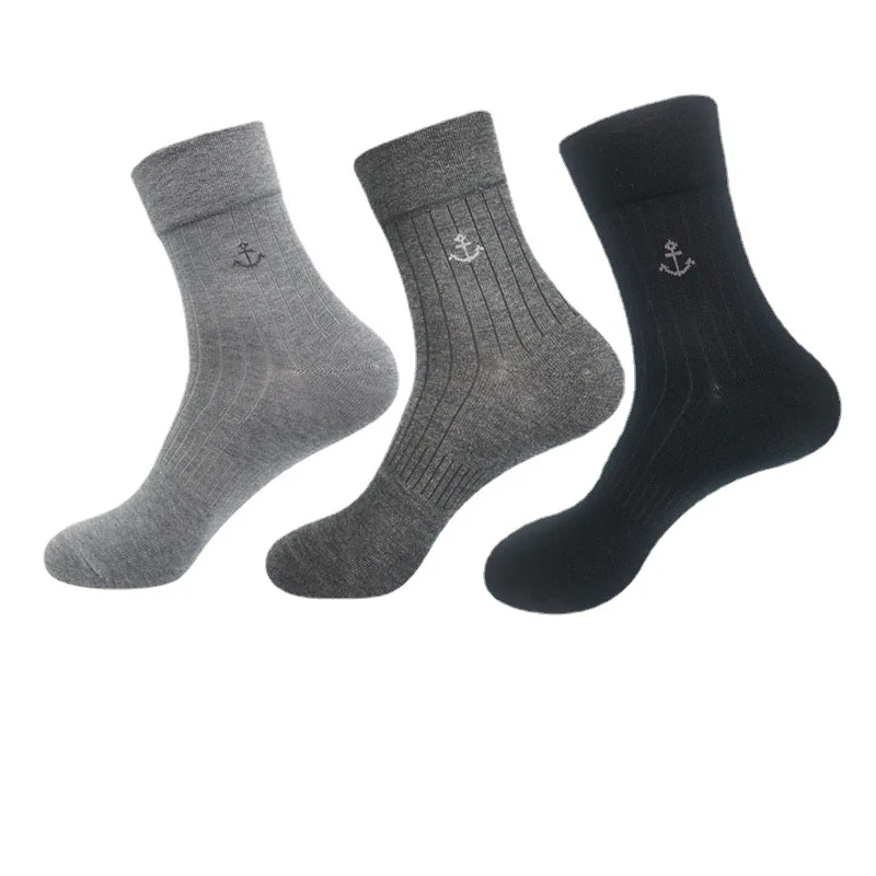 

Antibacterial Deodorant Socks Copper Fiber Loose Mouth Socks 6 Pairs Per Set Factory Direct Men's Sport Socks
