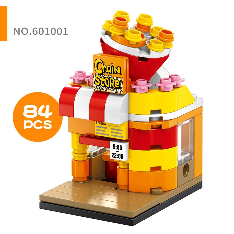 

Mini Street City Shop Model Series Building Blocks Children Educational DIY Toys Kids Gift Compatible Most Brands Building Block