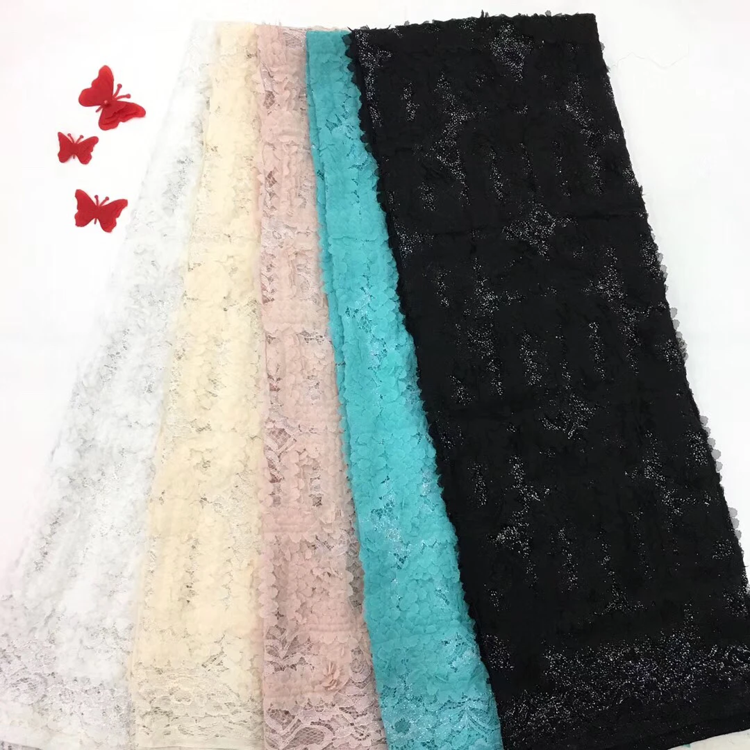 

Alibaba Express Nigerian Lace Fabric 2018 High Quality Lace Purple Tulle Lace Fabric White African Dresses For Women 54