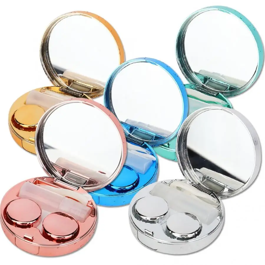 Портативный Горячий мраморный полосатый контактный объектив Чехол очки для