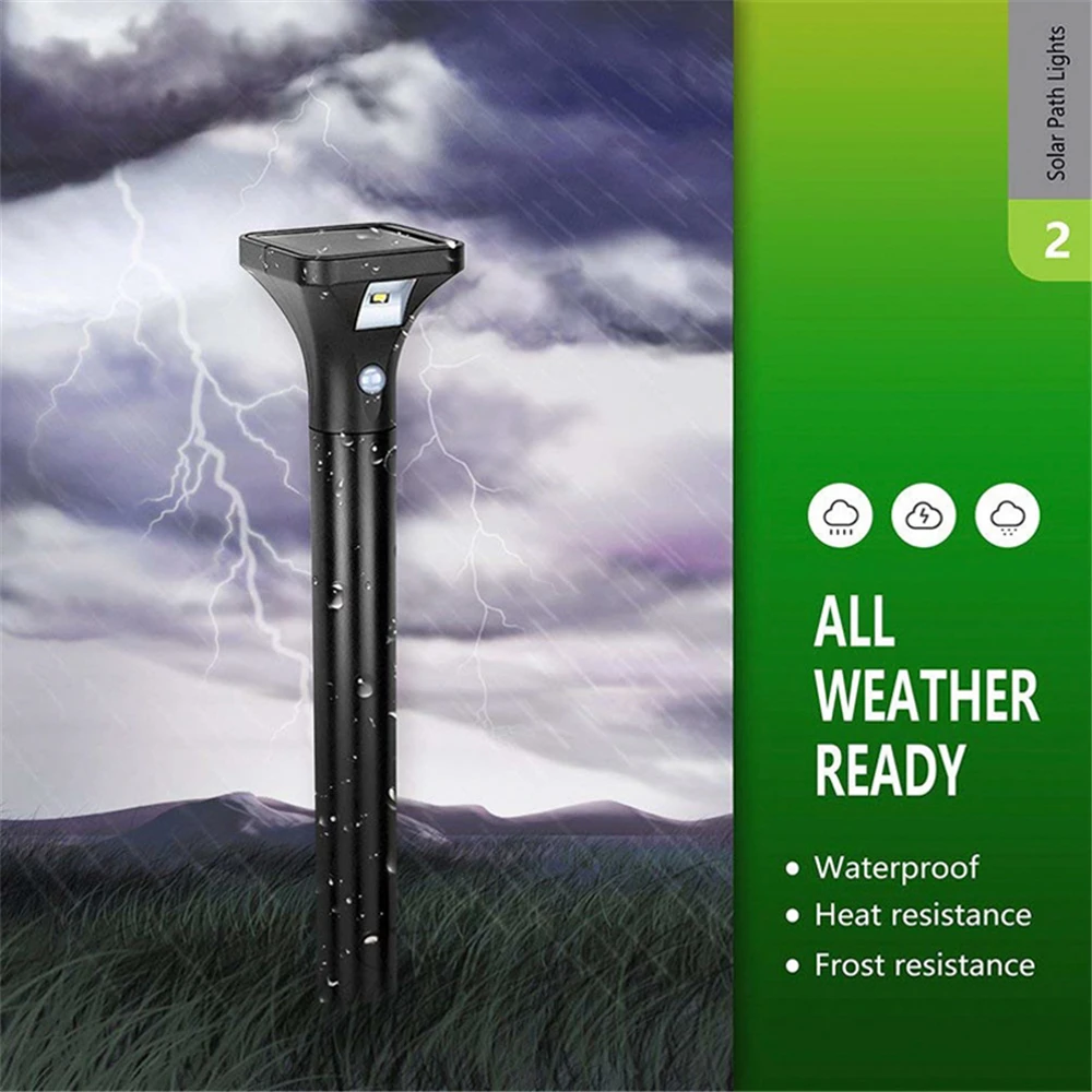 Светодиодная Солнечная садовая лампа с датчиком движения PIR на солнечной батарее