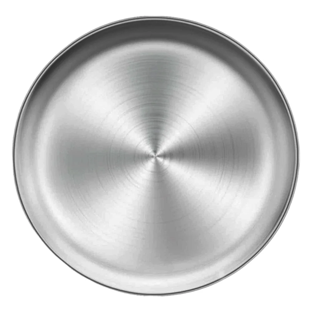 

Stainless Steel Storage Tray Pizza Pan Round Metal Multifunctional Cake Display for Fruit Cake Space Saving Organizer 26/30/32cm
