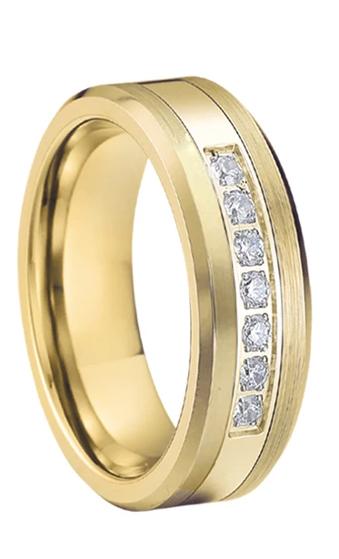 ring for women Love Alliances ювелирные изделия из карбид вольфрама предложение Свадьба пара обручальные кольца набор для мужчин и женщин золотой цвет 6 мм - Цвет основного камня: ring for women