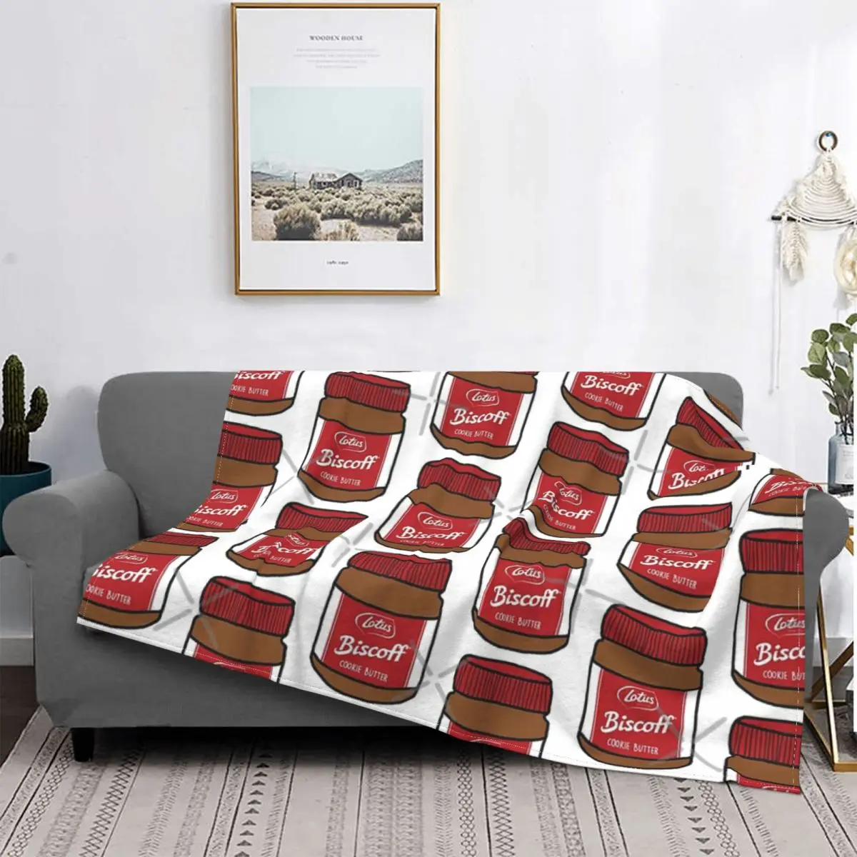 

Плед с капюшоном Lotus Biscoff, покрывало для кровати, плед, пляжное одеяло
