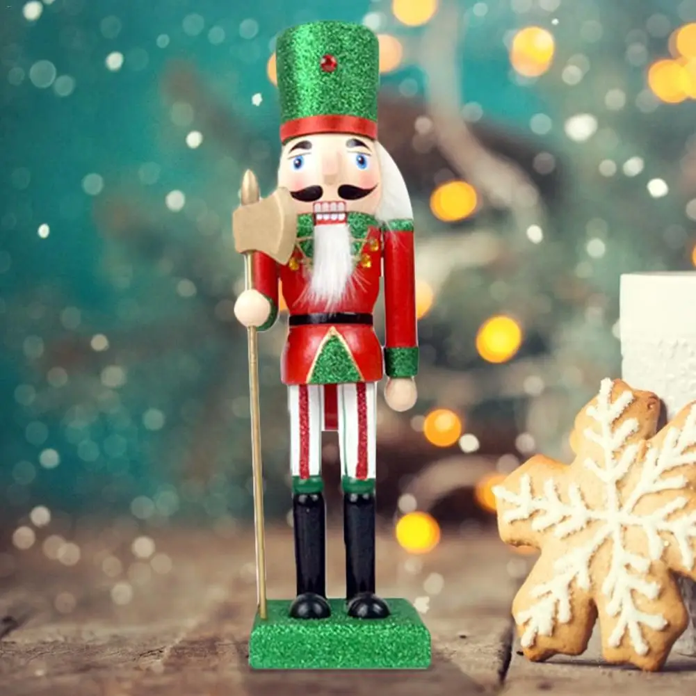 1PC 38CM Wooden Classic Nutcracker Soldier Puppet Decoration New Year Christmas Gift Figure Kids Toys | Игрушки и хобби