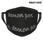 Маска для лица Demon Pox Song By Will Herondale с индивидуальным дизайном, маска для взрослых и детей против пыли, Herondale Demon Pox
