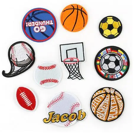 Модные DIY Декоративные наклейки для вышивки в спортивном стиле термоклейкие