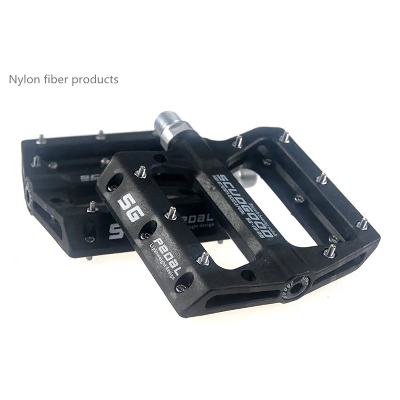 Nylon Fiber Ultra-light pedal Mountain Bike Bicycle Pedals 4 Colors Big Foot Road Bearing Parts | Спорт и развлечения