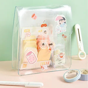 Прозрачная намоточная сумка из ПВХ, водонепроницаемая масляная емкость, косметичка для хранения, Студенческая сумка для карандашей, канцелярские принадлежности