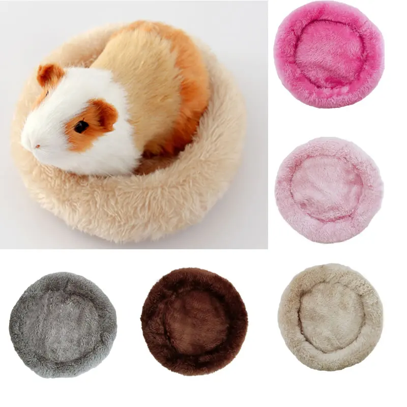 

Hamster Bed Pad Round Velvet Sleep Mat House Pad Squirrel Hedgehog Rabbit Chinchilla Bed Mat House Nest Hamster Accessories