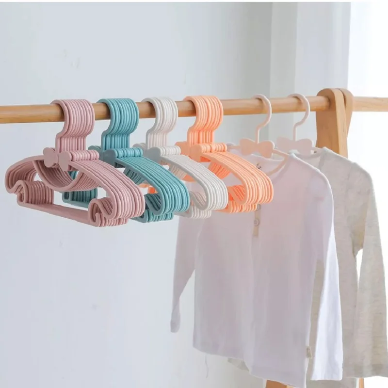 

Baby Hangers for Clothes Bowknot Plastic Non-slip Non-marking Home Wardrobe Drying Rack Clothes Dryer Closet Organizer Storage