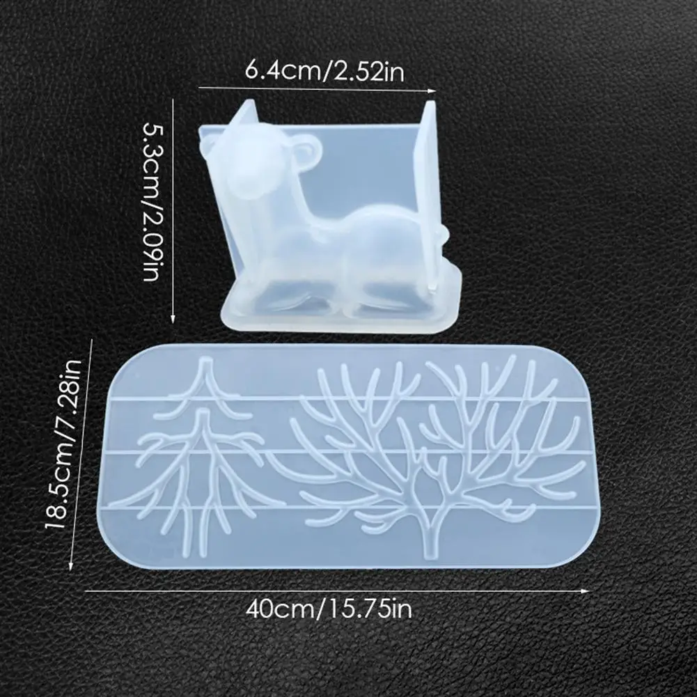 Прозрачное эпоксидное Силиконовое зеркало в виде оленя рога дерева ветки ручная