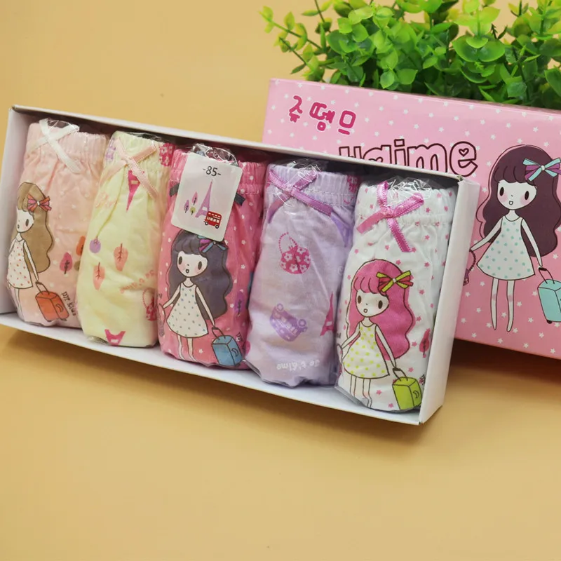 

5 шт./лот детские трусы с мультяшным дизайном, детское нижнее белье, хлопковое нижнее белье для маленьких девочек, трусики принцессы, детские...