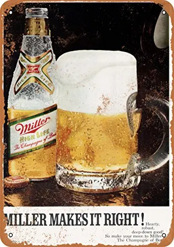 

Metal Sign - 1970 Miller Beer - Vintage Look