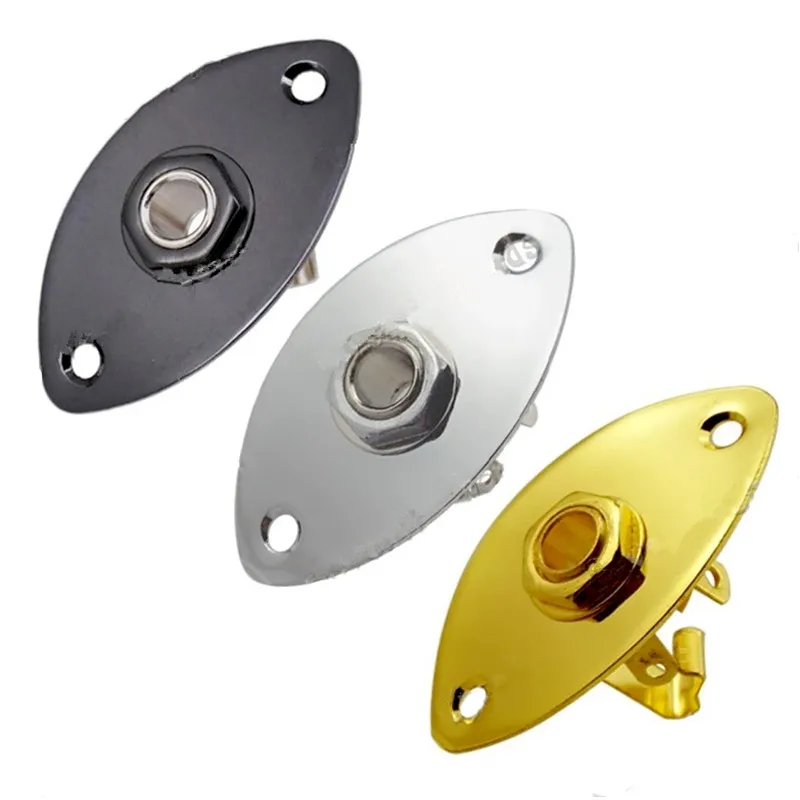 Овальная изогнутая пластина для бас гитары 6 35 мм 1/4 дюйма 3 шт.|jack plate|input jackjack output |