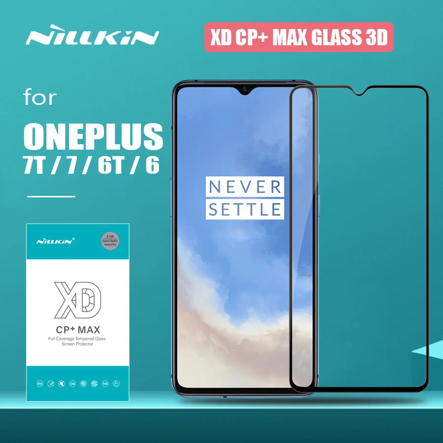 Для Oneplus 7T 7 6T 6 стекло Nillkin H/H + PRO/XD CP Полное покрытие закаленное Защита экрана для