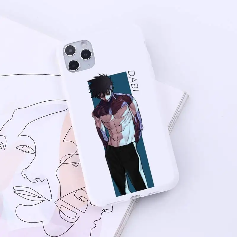 

Dabi boku no hero academia manga Phone Case Candy Color for iPhone 6 7 8 11 12 s mini pro X XS XR MAX Plus
