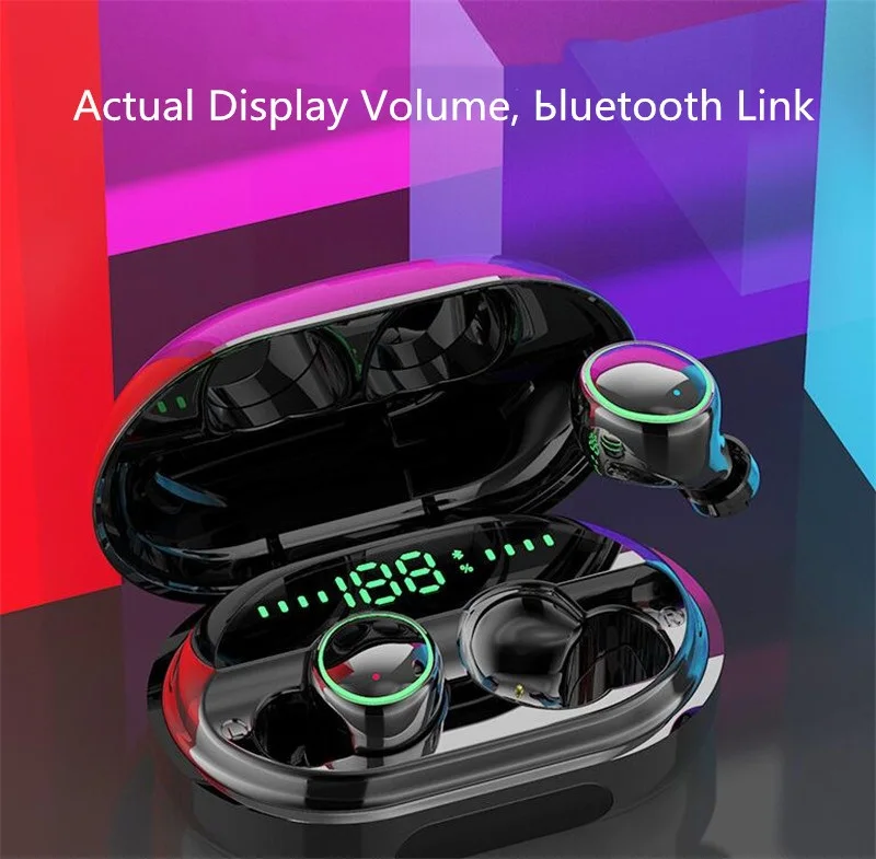 Портативные беспроводные Bluetooth наушники HD стерео Беспроводная Bluetooth гарнитура IPX8 наушники Bluetooth наушники 3500 мАч зарядная коробка