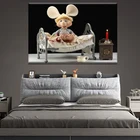 Винтажная картина Topo Gigio, милая мышь, фотография, искусство стены, картина, Декор для дома
