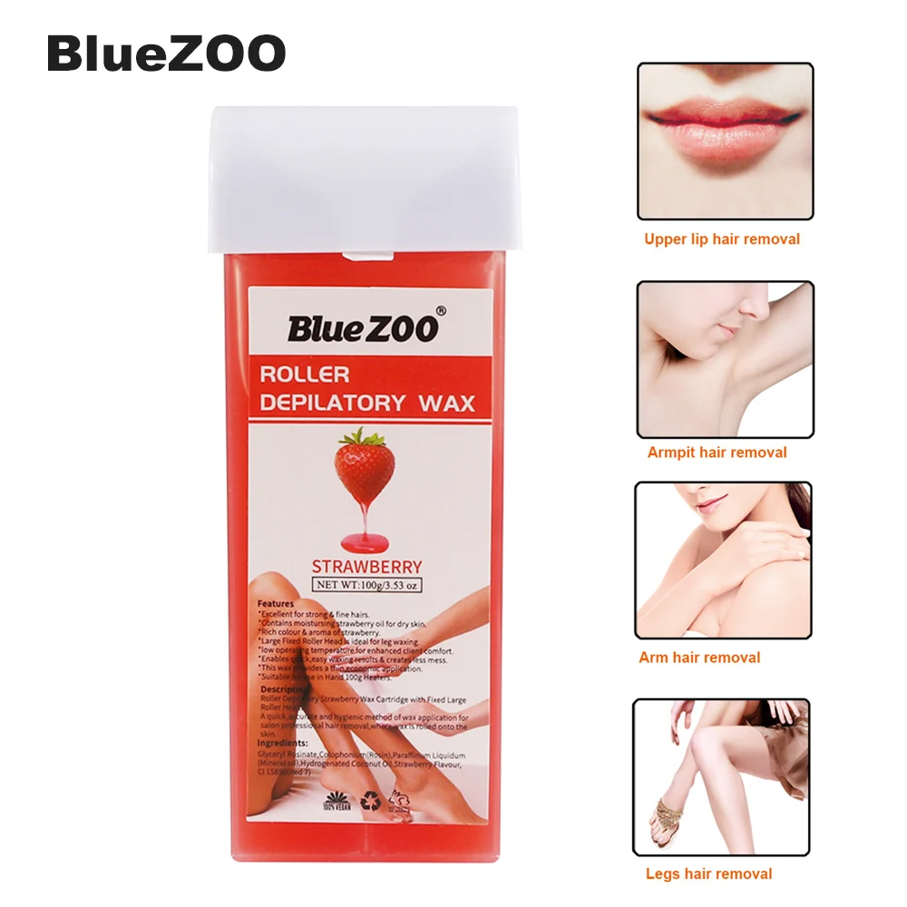 Blue ZOO, 100 г, роликовый эпиляционный воск, эпилятор для рук, ног, подмышек, тела, воск для удаления волос, несколько ароматов, инструменты для удаления волос