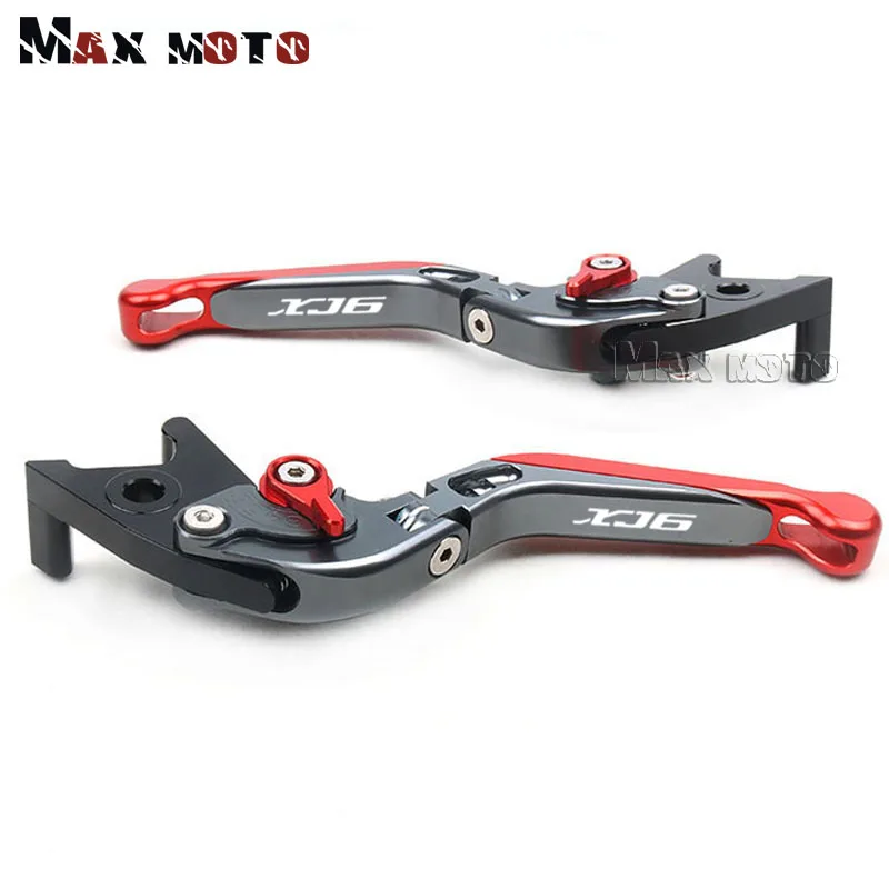 For YAMAHA XJ6 DIVERSION 2009-2015 10 11 12 13 14 Motorcycle Accessories Folding Extendable Brake Clutch Levers Gray Logo | Автомобили и