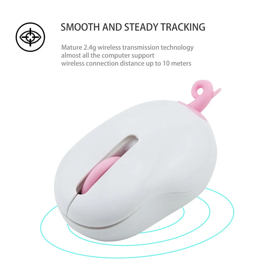 

Portable Mini Mute Mouse 2.4Ghz Wireless 1200DPI Cute Pig Creative Design Mice Wireless Home Office Game Mice for PC Computer