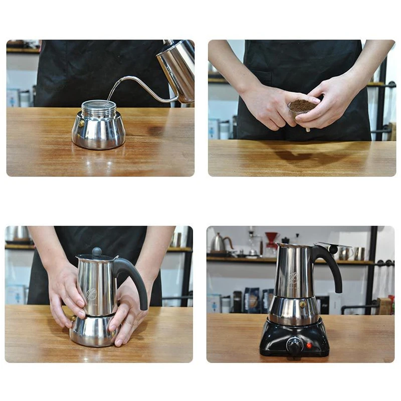 Кофейник из нержавеющей стали аппарат для приготовления мокко эспрессо