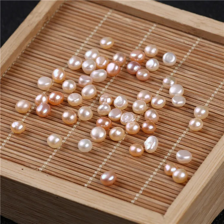 Недорогие разноцветные бусины 5-6 мм из пресноводного рисового жемчуга сырье