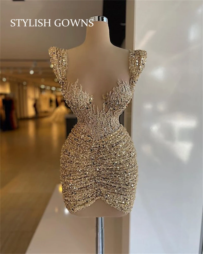 

Sexy Sweetheart Prom Dresses 2021 Short Mermaid Dress Sequined Formal Party Gown Mini Cocktail Homecoming