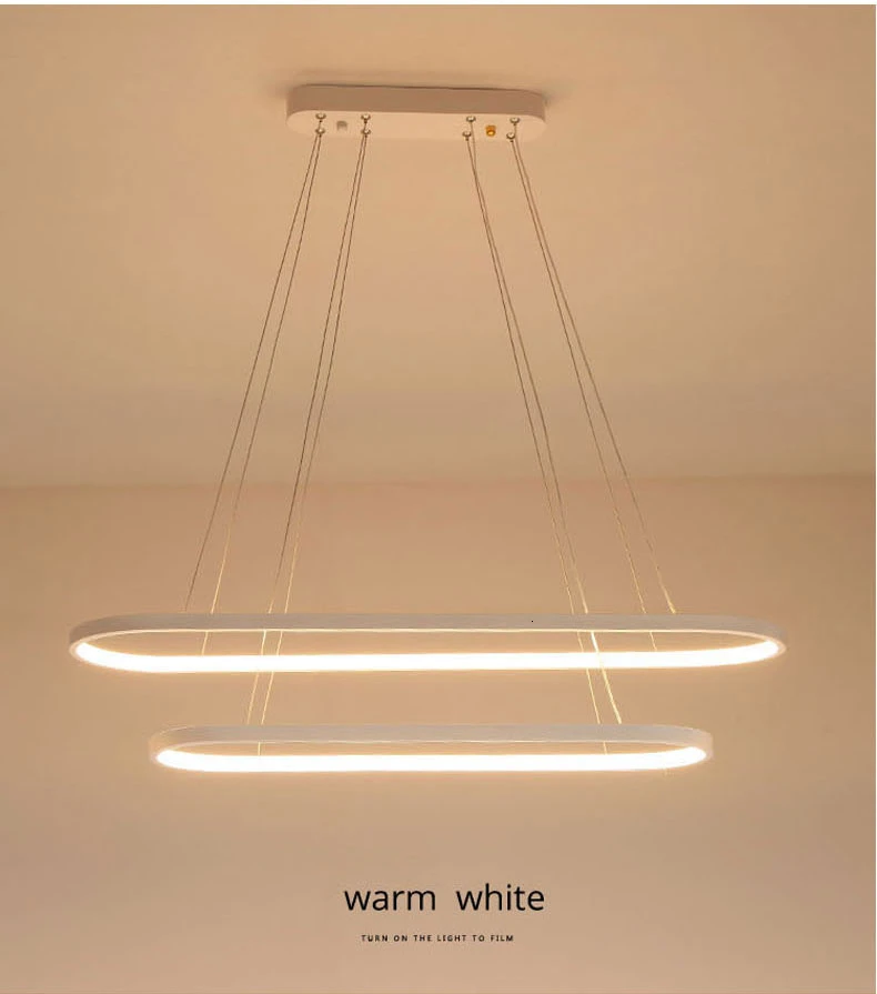 Rectangle Modern Led Pendant Lamps for Living Room Restaurant Bedroom Decorative Pendant Light Lamparas AC85-260V remote control