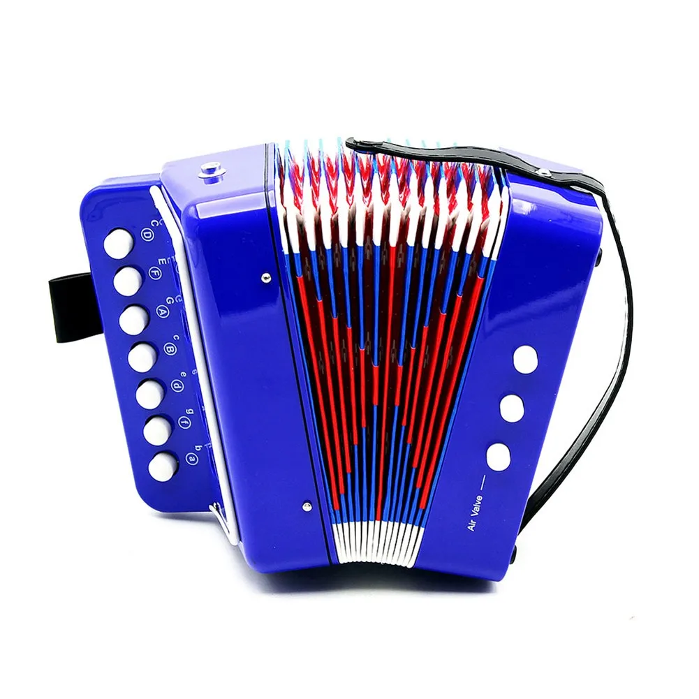 

7-Key 3 Buttons Mini Sccordion Children Educational Toy ABS Non Toxic Accordion Toy Musical Instrument Gift