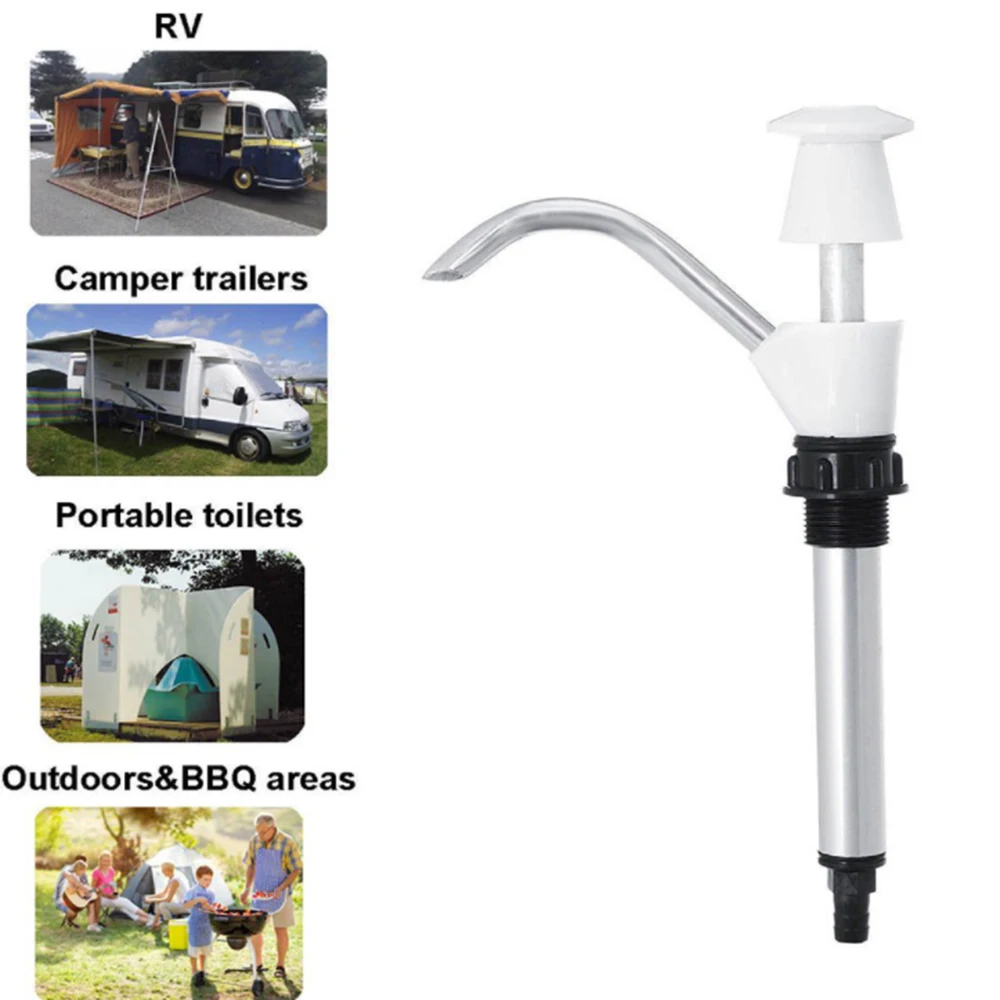 

1PC Portable Hand Pump Faucet Trailer Drinking Dispenser Camping Replacement Aluminum Tube Manual Water Bottle Pumping Faucet