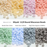 miyuki 110 round glass beads opaque macaroon japanese uniform seed beads for diy jewelry making earrings and bracelets material