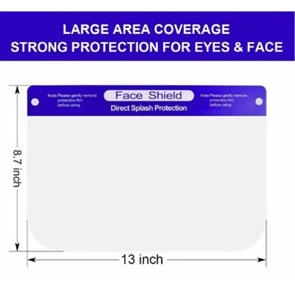 

5pcs Full Face Shield Fog-proof Flip Up Visor Safety Work Guard Droplet Dust Oil Fume Protective Visor Face Shields Mask