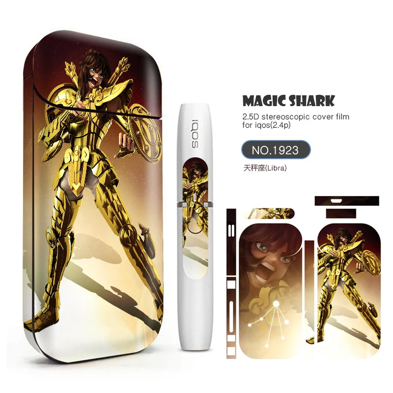 

Magic Shark 2019 New Bumpy Saint Seiya Sticker for IQOS 2.4+ Skin Sticker Electronic Cigarette Cover Case for IQOS 2.4 Plus
