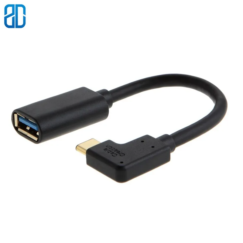 Адаптер для USB 3 0 переходник OTG с C папа на Мама углом 90 градусов совместим MacBook Pro Dell