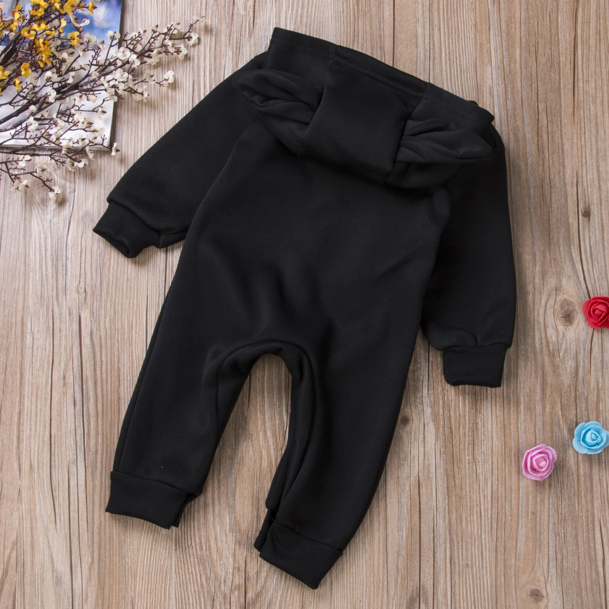 

Letter Print Baby Clothes Infant Boy&Girl Cotton Hooded Long Sleeve Baby Rompers Jumpsuit Clothes Outfit New Born Baby Clothes
