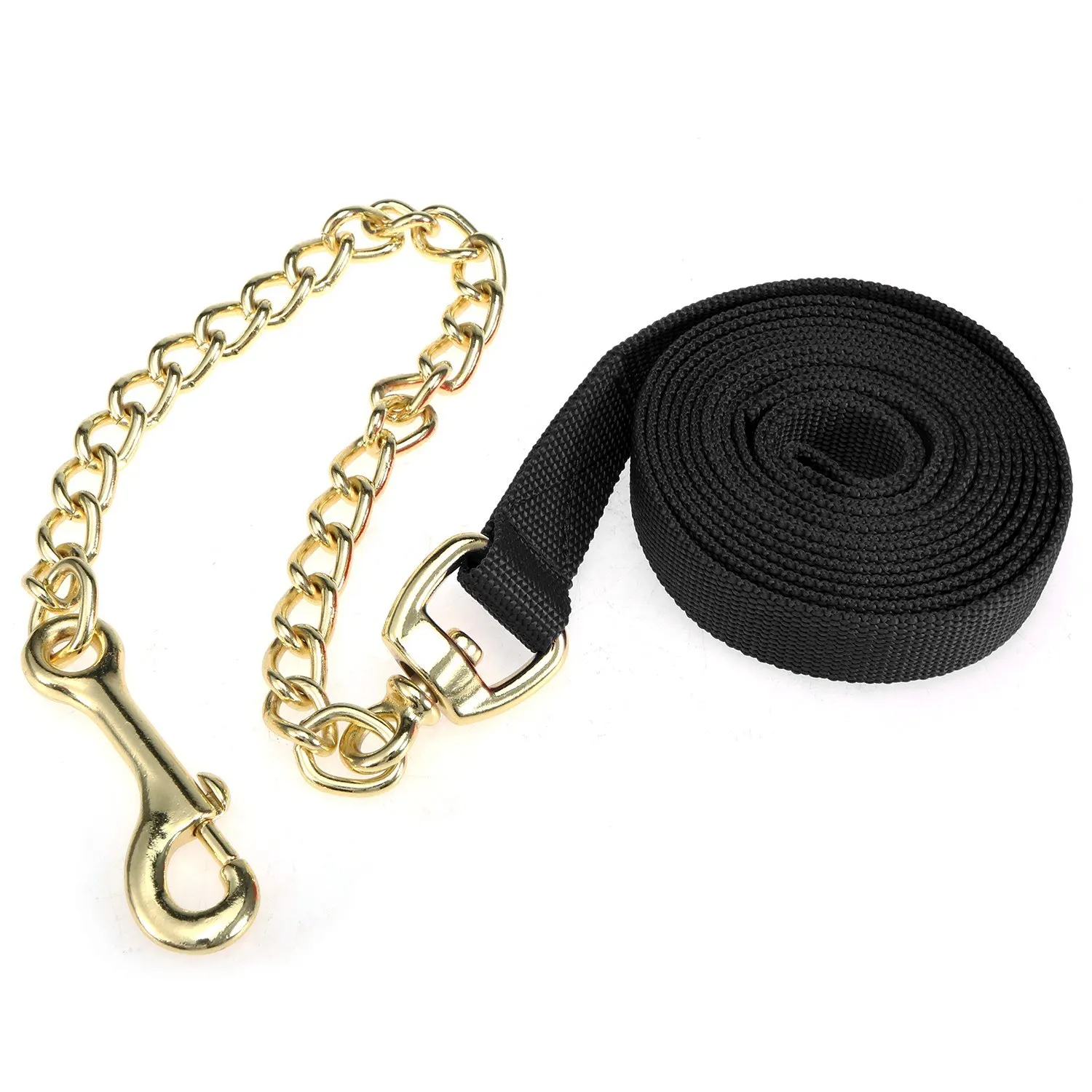 

8.5ft Lunge Line Horse Leash Halter with Chain Pet Dog Obedience Recall Training Lead