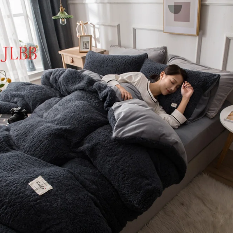 Боковой кашемировое + B сбоку фланелевый флисовый комплект постельного белья