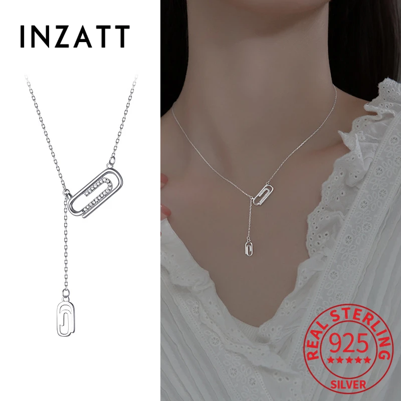 

Чокер INZATT из настоящего серебра 925 пробы с фианитами Женский, изящное Ювелирное Украшение в стиле хип-хоп, аксессуары для лета