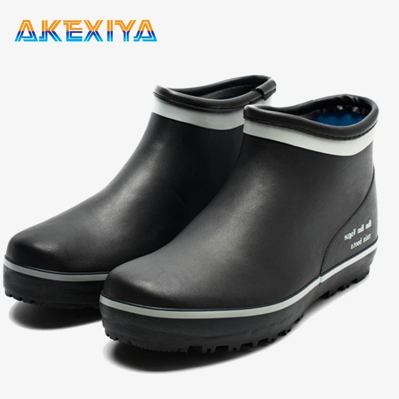 Мужские ботинки для воды резиновые сапоги Нескользящие улицы обувь рыбалки