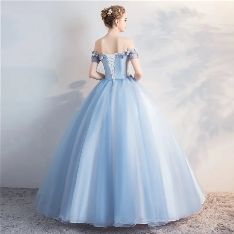 Платье с открытыми плечами Gryffon Quinceanera вечерние платья милыми аппликациями