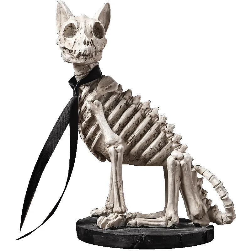 

retro animal ornament skeleton dog head frame bone ornament shop creative decoration soft decoration Halloween home decoration