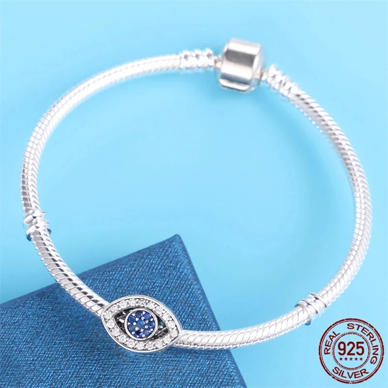 

Sparkling 925 Sterling Silver BeadsAll-seeing Eye Charm Fit Original Pandora Bracelet Women DIY Jewelry 2021 New