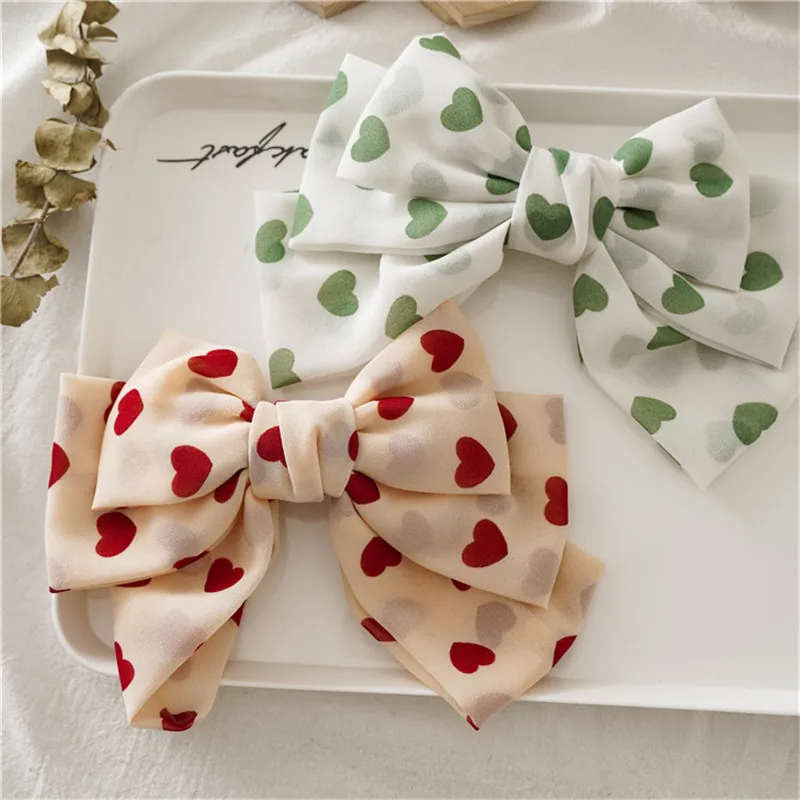 Два/трехслойные банты для волос Женский бант девушек французские зажимы в форме