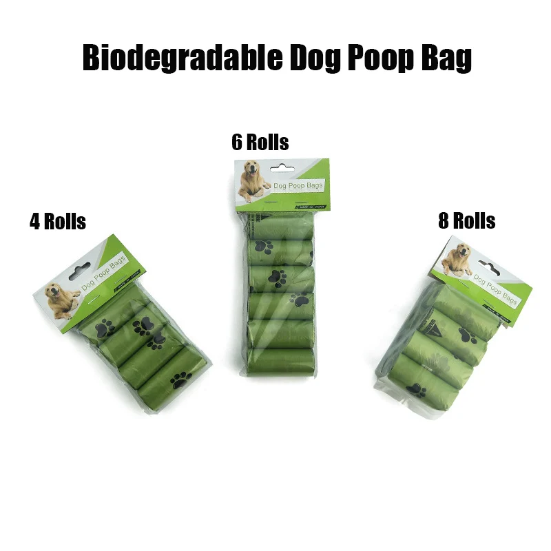 Рулоны корм для питомцев Собаки Сумки Биоразлагаемые Компостируемые